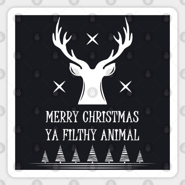 Merry Christmas Ya Filthy Animal Xmas Magnet by MasliankaStepan